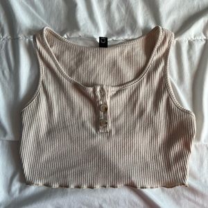 Small tan tank crop top